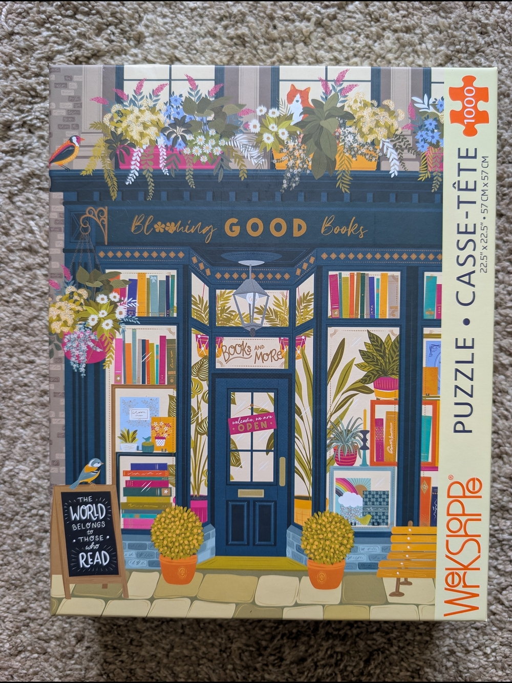 WerkShoppe "Blooming Good Books" 1000-piece puzzle